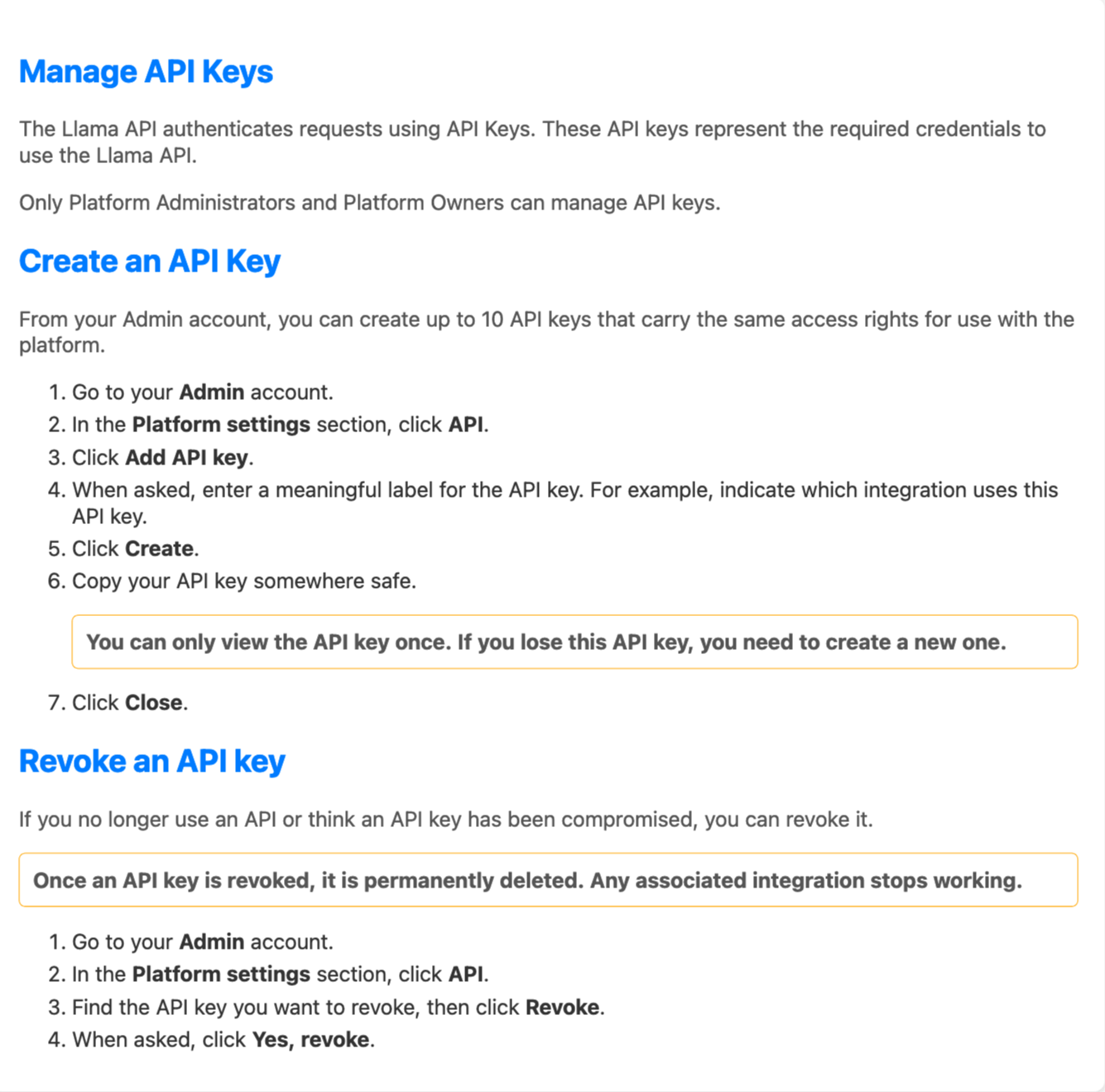 How-to guide for managing API keys in HTML format